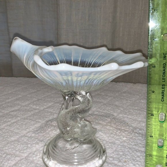 Vintage Rare Viking Dolphin & Shell Footed Compote - Picture 7 of 10